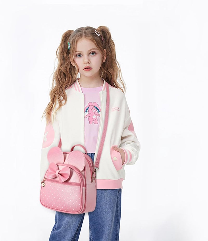 KL928 Girls Mini Backpack Bowknot Polka Dot Cute Small Daypacks Convertible Shoulder Bag Purse for Women - Image 4